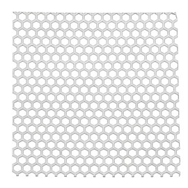 PATIKIL 5.5" x 5.5" Perforated Metal Sheets, 19Ga 0.24" Hexagonal Hole 304 Stainless Steel Mesh Stagger Expanded Perforated Metal Plate for Ventilation Grill Security Grates