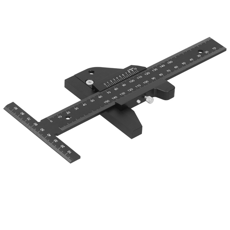 Woodworking Scribing Ruler Aluminum Alloy TType Scriber Carpentry Measuring Marking