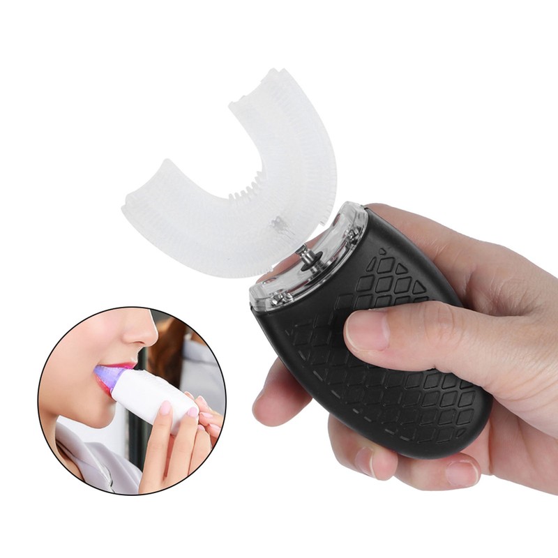 Household Ultrasonic Rechargeable Silicone U shaped Electric Toothbrush Teeth Whitening