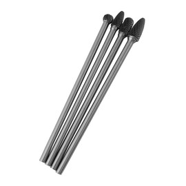 4pcs Carbide Rotary Files Double Cut Burr Set 6 mm Shank Metalworking Tool for Grinder Drill