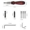 Leather Groover Tool,7 in 1 Adjustable Stitching Groover and Creasing