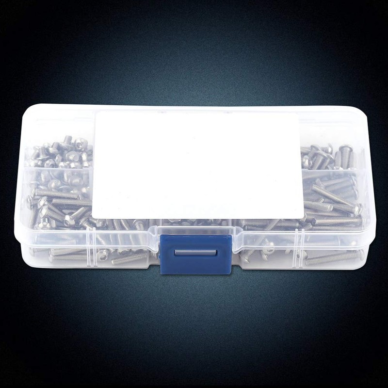 230 unids Tornillos y Tuercas Set M3 Metric Acero Inoxidable