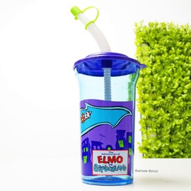 Zak Designs Adventures of Elmo In Grouchland  Blue Plastic Cup New Vintage Zak Designs Straw