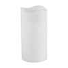 Mikasa White LED Wax Pillar Candle with Flickering Flame, 4