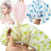 3pz Gorra de Baño Impermeabile Gorros de Ducha para Mujer,