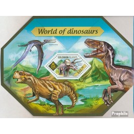 Prophila Collection Solomon Islands Block 304 (Complete Edition) Mint NH ** MNH 2014 Dinosaur (Stamps for Collectors) Amphibians / Reptiles / Dinosaurs