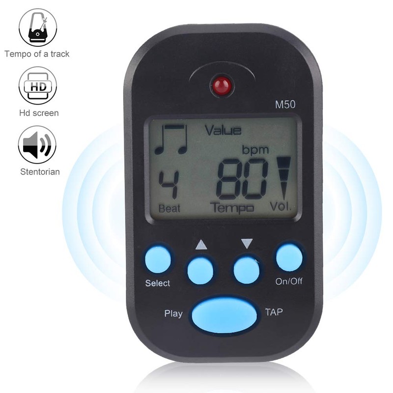 Digital Metronome Multifunctional Mini Digital Metronome Clip for Guitar Saxophone