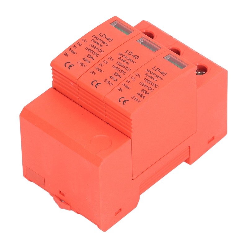 DC Surge Protector 3P DC Voltage Surge Arrester Photovoltaic Lightning