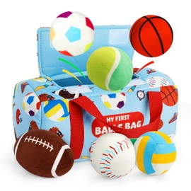 Vanmor Sensory Sports Balls for Toddlers, Baby Toys with Travel Bag, Early Learning Toys for Babies 12+ Months. Perfect for Sensory Development and On the Go Play, Great Gift for Little Ones