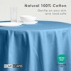 HOMESCAPES Blue Table Cloth, Plain Cotton Round Tablecloth, Handcrafted &