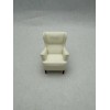 Unbranded Dollhouse Furniture Arm Chair Ivory