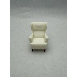 Unbranded Dollhouse Furniture Arm Chair Ivory