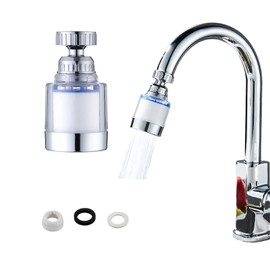 Sink Water Faucet Filter, Bathroom Faucet Filter, 360-Degree Rotating Faucet Filter for Kitchen and Bathroom, Faucet Filter Purifier Removes Heavy Metals and Hard Water, Water Purifier for Sink