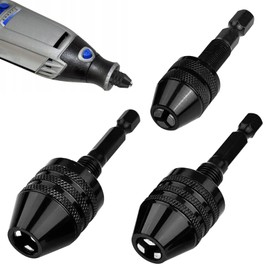 3 Pcs Drill Chuck Adapter,Chuck Adapter,Keyless Drill Chuc k Bit 1/4 Inch Hex Shank Keyless Tool,0.3-6.5 Mm&0.3-3.6 Mm&0.8-8mm Quick Screwdriver