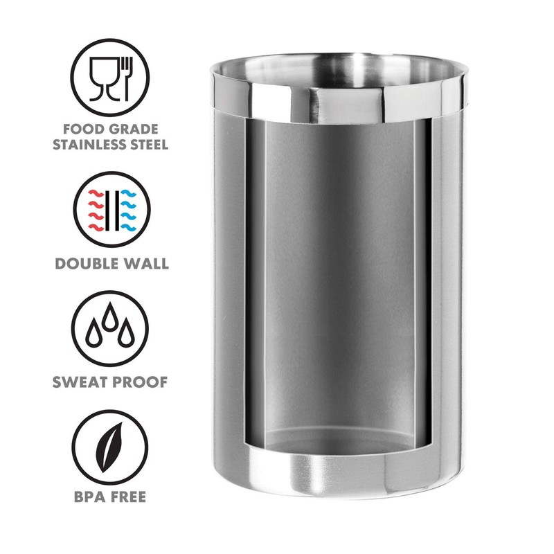 OGGI Stainless Steel Double Wall Wine Cooler - Insulated Tabletop