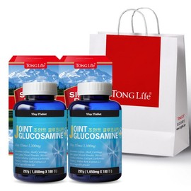 Whole Life - Contains Green Lipped Mussel - Joint Glucosamine 180 Tablets Joint Health - 2 Bottles - Gift Set, 2, 180 Tablets / 통라이프-초록입홍합 함유-조인트 글루코사민180정 관절건강-2병-선물세트, 2개, 180정