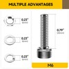 Mywish (25 juegos) Tornillos M6, tornillos M6 x 20 mm,