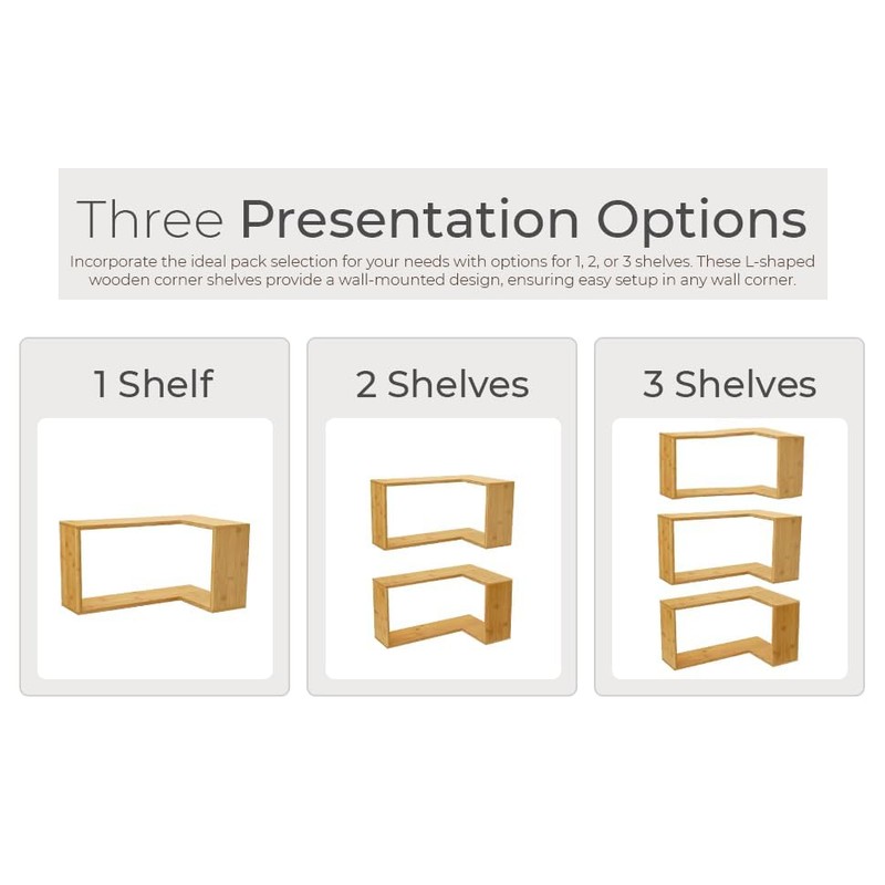 Hapii Floating Sturdy Unique Corner Wall Shelf - Space-Saving, Eco-Friendly