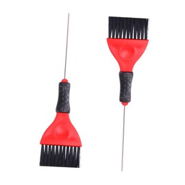 Mikinona 2PCS Stainless Steel Hair Dye Applicator Brush Professional Pin Tail Brush for Precise Hair Coloring and Treatment Application for Salon and Home Use