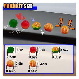 Cute Tangerine Car Dashboard Decorations - Mini Oranges Car Rearview Mirror Ornament Funny Interior Accessories - Auto Home Office Desk Charm Decors for Men Women Present (5PCS)