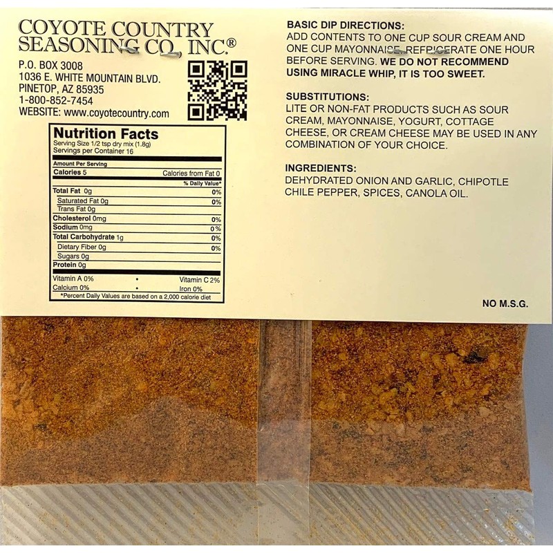 Coyote Country's Chipotle Dip Mix (3 Pack)
