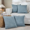 Fancy Homi 4 Packs Boho Light Blue Decorative Throw Pillow