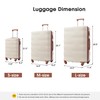 Merax Hardshell TSA Lock Luggage Set with Spinner Wheels, Beige