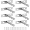 QWORK Pack of 8 75mm Invisible Shelf Brackets, T Shape