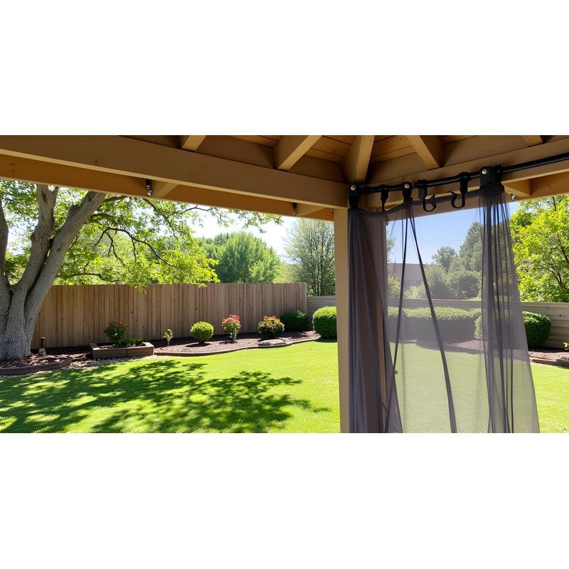 Steel Metal Slide Curtain Track Hooks with Wheels for Gazebo