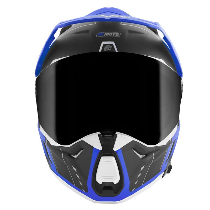 FC-Moto Pro Air Enduro Helmet, Black/Blue, S