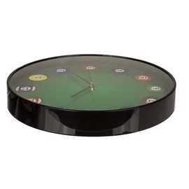 Out of the blue Decorative object/wall clock with billiard motif/diameter: 30.5 cm