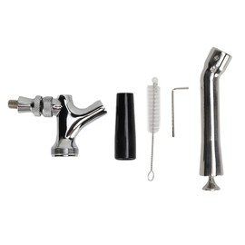 Beer Faucet Stainless Steel Draft Beer Keg Tap Turbocharged Less Foam Fits for Beer Tower Beer Shank