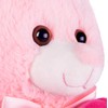 BRUBAKER Teddy Plush Bear with Heart Pink - I Love