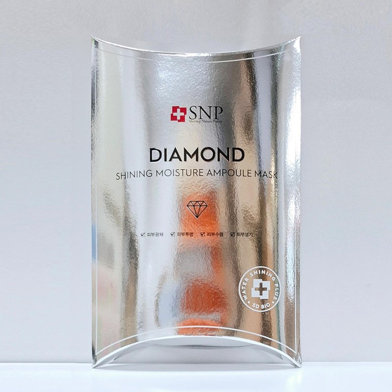 SNP 다이아몬드 샤이닝 모이스처 앰플 마스크 10매입 SNP Diamond Shining