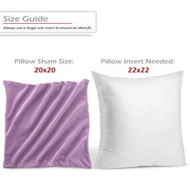 Nestl Throw Pillow Covers, Cozy Velvet Decorative Lavender Pillow Covers 20x20 Inches, Soft Solid Couch Pillow Covers for Sofa, Bed and Car, Set of 2