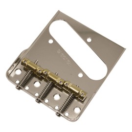 Gotoh Telecaster Compatible Cutaway Bridge Compensated Brass Saddles - Nickel