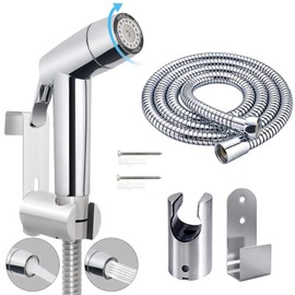 Handbrause für Bidet-Toilette, Badezimmer, mit Federschlauch, Wandhalterungs-Set, Closestool, Hockpfanne, Wasserblume, Bodenreinigungstuch, Windel für Badezimmer-Hygiene