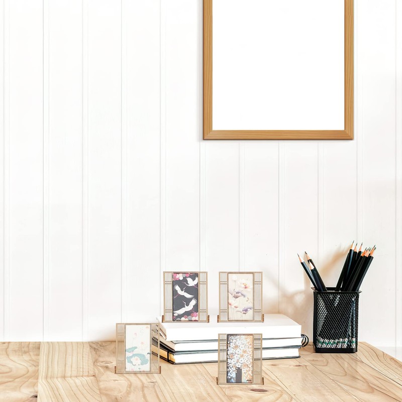 Totority 1 Set Miniature Lacquerware Folding Screen, Mini Chinese Style,