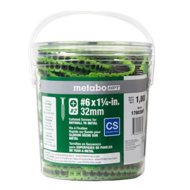 Metabo HPT 17802BHPT #6 x 1-1/4-in Bugle Fine Thread Drywall Screws | 1000 Count