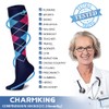CHARMKING 6 Pairs-Compression Socks for Women & Men Circulation Best