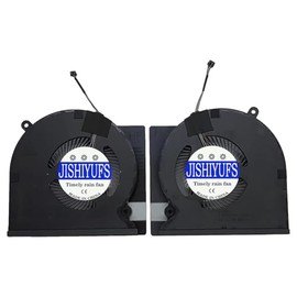 JISHIYUFS New CPU + GPU Cooler Fan for Razer Blade 14 Inch (2023) RZ09-0482 RZ09-0482x FQFJ DFS5K12B05F75A FQFK DFS5K12B15E6AA DC5V 0.5A