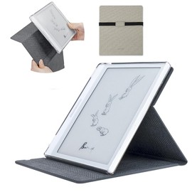 2in1 Case for Onyx Boox Page/Go Color 7 / Go Color 7 Gen II/Go 7 / Leaf 3 3C, Magnetic Detachable Kickstand Flip Cover and Inner TPU Jelly Case (Gray)