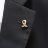 Awareness Ribbon Lapel Pin, Small Awareness Ribbon, Silver