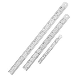 Mr. Pen- Stainless Steel Ruler, 3 pcs, 6", 12", 16", Imperial & Metric Measurements, Metric Metal Ruler Set, mm Ruler, Metal Rulers, Small Metal Ruler Metal Straight Edge, Centimeter Ruler