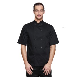 Mirabella Health & Beauty Unisex Oregano Chef's Short Sleeve Jacket Black L
