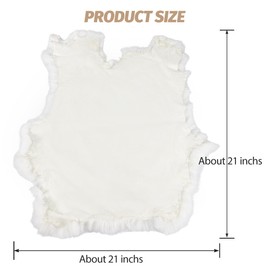 Craft Rabbit Skin Fur Pelt – Ethically Sourced, 12"x14" Tanned Hide for DIY Crafts, Costumes & Home Décor(2, White)