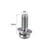 sourcing map M4 x 12mm Stainless Steel Phillips Pan Head