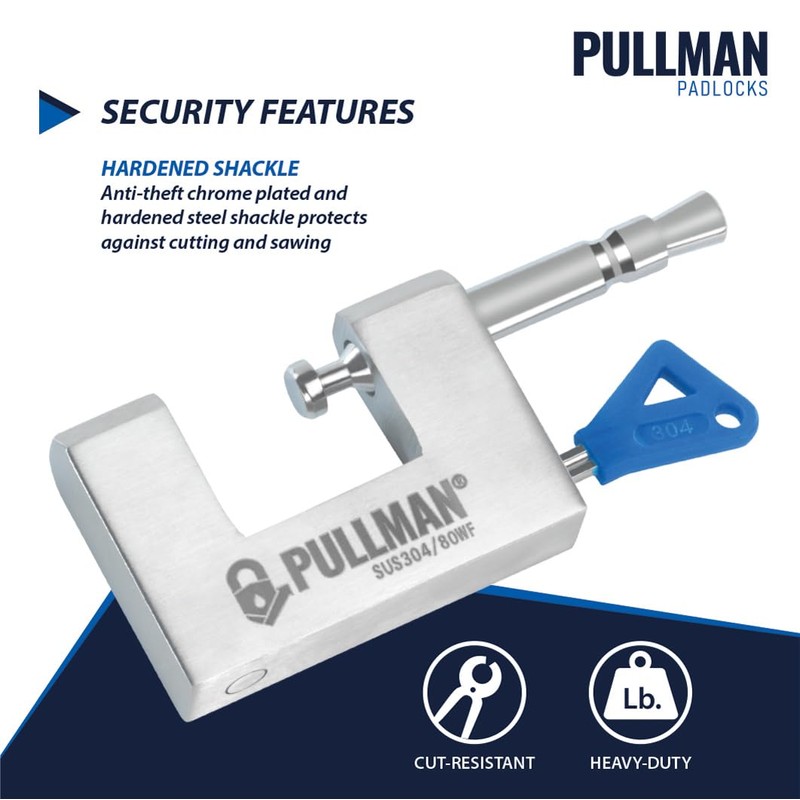 Heavy Duty Keyed Alike Padlocks with 4 Keys - High