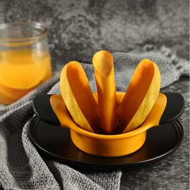 Sturdy Mango Slicer, Peeler and Pit Remover Tool, Mango Splitter, Fruit Slicer Cutter Pitter, Mango Divider with Ergonomic Rubber Grip Handle, Easy Remove Pit and Divide