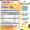 Nature's Nutrition Triple Strength Omega 3 Fish Oil 2400 mg Softgels, Nature's Fish Oil Supplements, Brain & Heart Health Support - EPA & DHA, 1200 MG Fish Oil in Each Softgel, Omega-3 Supplement - 180 Fish Oil Softgels